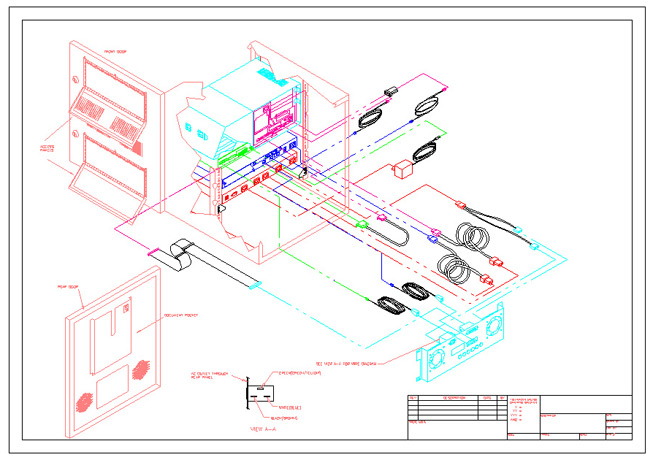 <b>Assembly and Cable</b><span><br /> Designed by <b>Curt Warfield</b> • Created in <a href='/2d-3d-drafting/2d-3d-cad-graphite.html'>Graphite Precision CAD Software</a></span>