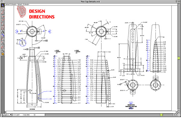 <b>Ballpoint Pen Detail</b><span><br /> Designed by <b>Satish Gokhale</b> for <b>Design Directions</b> • Created in <a href='/2d-3d-drafting/2d-3d-cad-graphite.html'>Graphite Precision CAD Software</a></span>