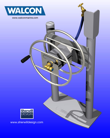 <b>Hose Reel</b><span><br /> Designed by <b><a href='/success-stories/keeping-the-fun-factor-in-design/'>Sherwill Design</a></b> for <b>Walcon</b> • Created in <a href='/3d-modeling/3d-modeling-xenon.html'>Xenon</a></span>