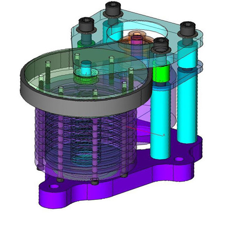 <b>Fluid-dampened Servo for Camera Crane</b><span><br /> Designed by <b><a href='/success-stories/the-art-of-engineering-in-cobalt/'>Troy Gleeson</a></b> • Created in <a href='/3d-modeling/3d-modeling-cobalt.html'>Cobalt CAD & 3D Modeling Software</a></span>