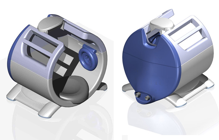 <b>MRI Head Coil</b><span><br /> Designed by <b>Mark Bilitz</b> • Created in <a href='/3d-modeling/3d-modeling-cobalt.html'>Cobalt CAD & 3D Modeling Software</a></span>