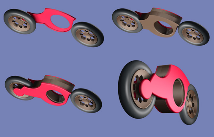 <b>Pressmetal Bike</b><span><br /> Designed by <b><a href='/success-stories/thinking-inside-the-box/'>Michael Golino</a></b> • Created in Ashlar-Vellum CAD & 3D Modeling Software</span>